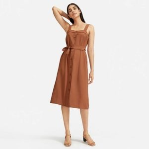 Everlane Cocoa Japanese GoWeave Picnic Midi dress